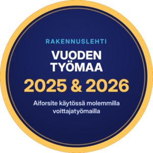 Vuoden työmaa 2025 ja 2026: Aiforsite käytössä molemmilla voittajatyömailla